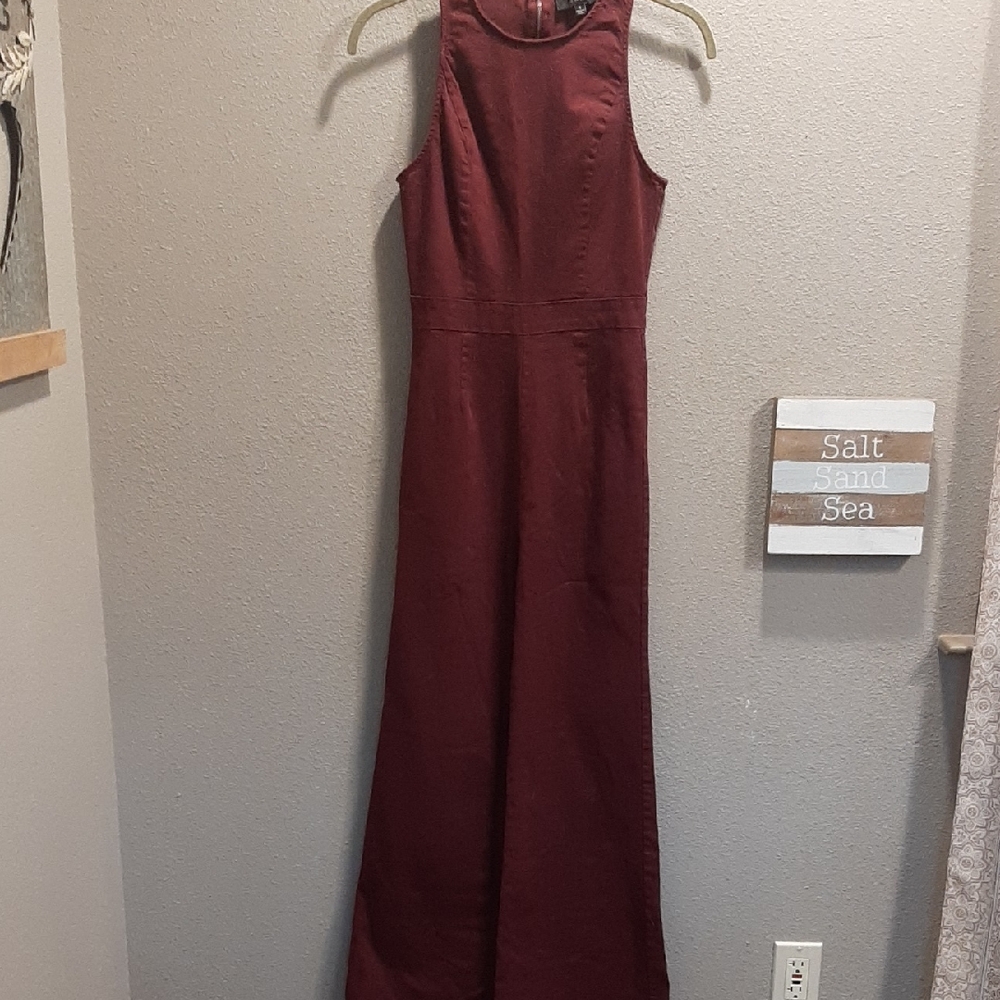 Flying Tomato Bergundy Jumpsuit Size Small